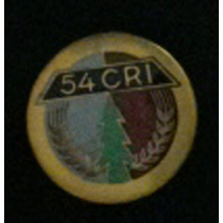 54° CRI : insigne de la 54° compagnie de ravitaillement de l'intendance de fabrication Drago Rue Olivier Métra G. 989 en émail