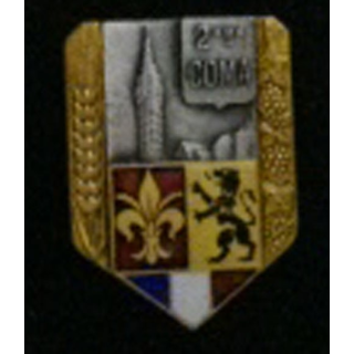 2° COMA : insigne de la 1° section des commis ouvriers militaires d'administration de fabrication Drago en émail