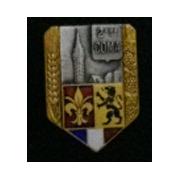 2° COMA : insigne de la 1° section des commis ouvriers militaires d'administration de fabrication Drago en émail
