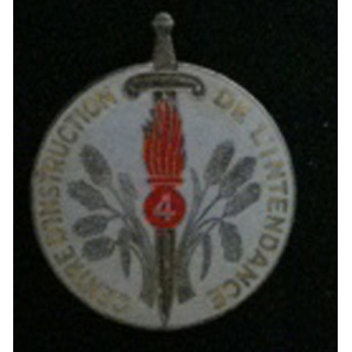 CI 4 : insigne du centre de l'intendance n°4 de fabrication Drago G. 1886
