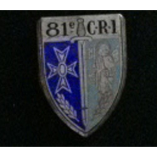 81° CRI : insigne du 81° centre de ravitaillement de l'intendance en émail de fabrication Drago Rue Olivier Métra G. 917
