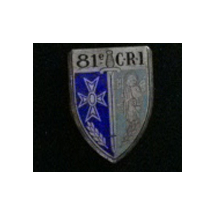 81° CRI : insigne du 81° centre de ravitaillement de l'intendance en émail de fabrication Drago Rue Olivier Métra G. 917
