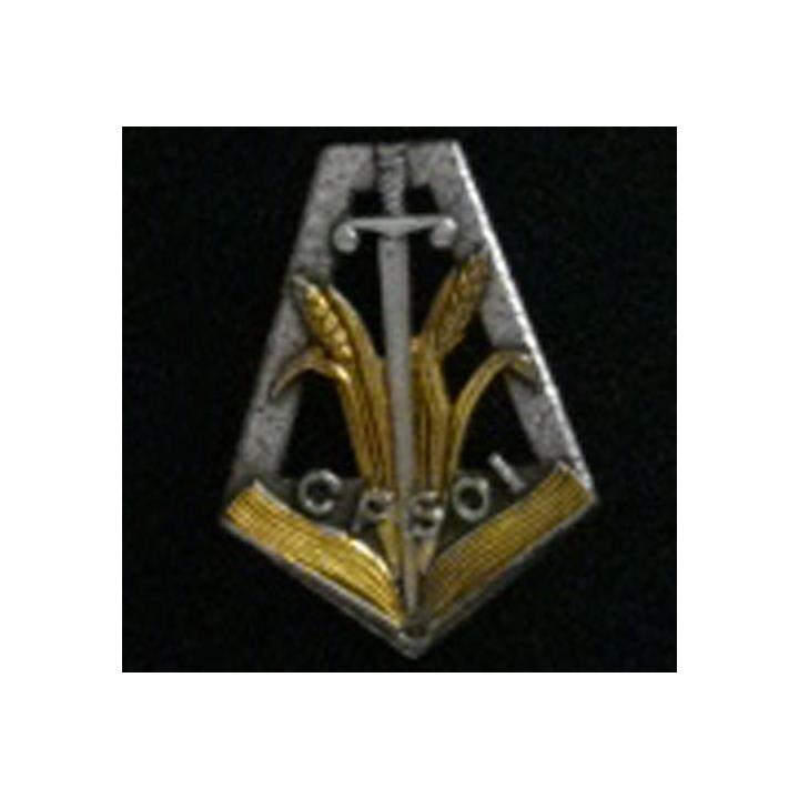 CFSOI : insigne du centre de formation des sous-officiers de l'intendance fabrication Drago G. 1887