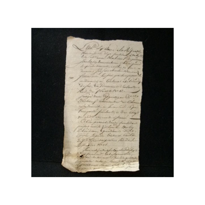 vieux manuscrit (6) de l'an sixième de la République française comprenant 1 page recto verso avec un sceau de 15 centimes