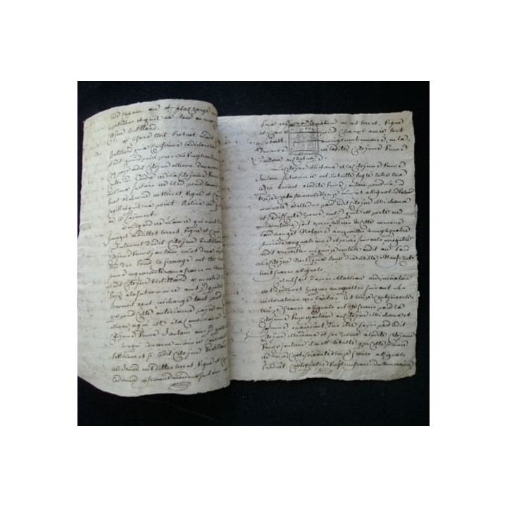 vieux manuscrit du 9 missidore de l'an sixième de la République française comprenant 8 pages  d'un extrait des registres