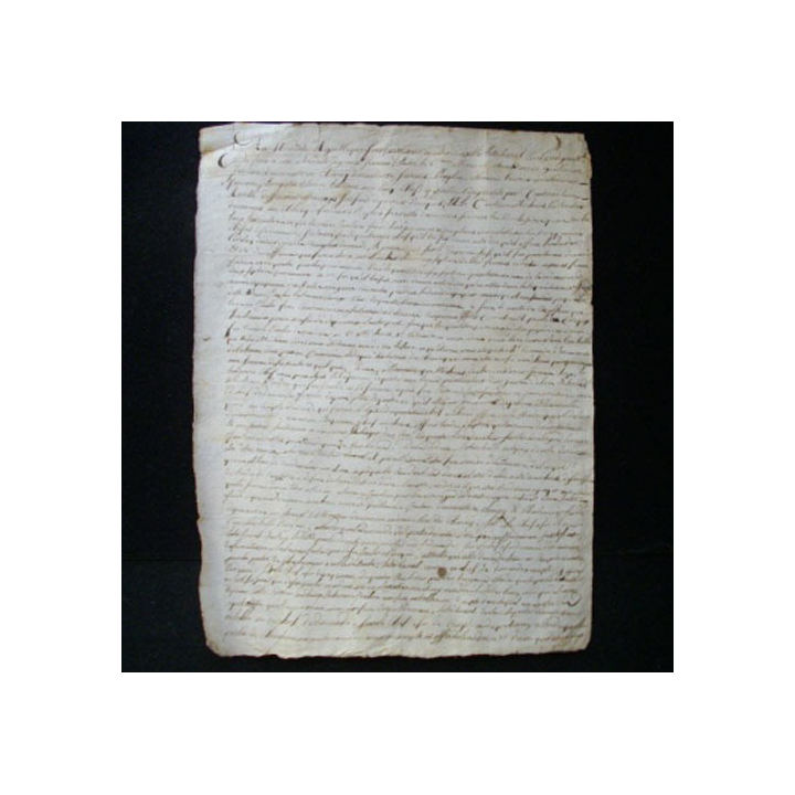 vieux manuscrit (9) de l'an sixième comprenant 1 page recto verso avec un sceau de 25 centimes