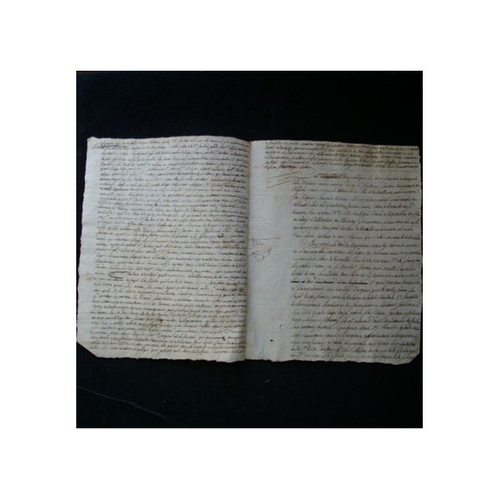 vieux manuscrit du 20 brumaire de l'an sixième de la République française comprenant 4 pages d'un extrait des registres