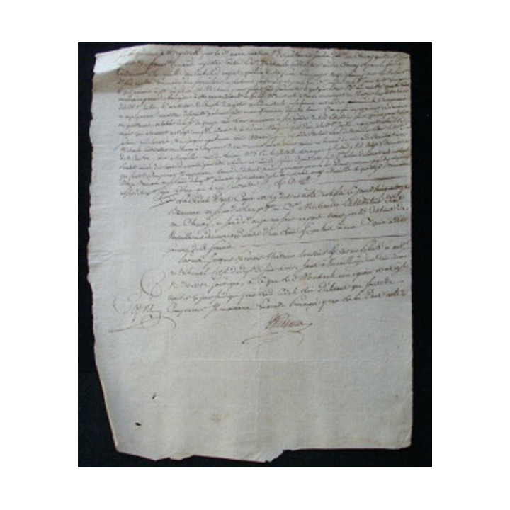 vieux manuscrit (11) du 14 brumaire an six comprenant 1 page recto avec un sceau de 25 centimes au verso