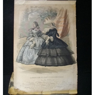 Gravure couleur de Jules David  toilettes de la maison R. Lhopiteau.
