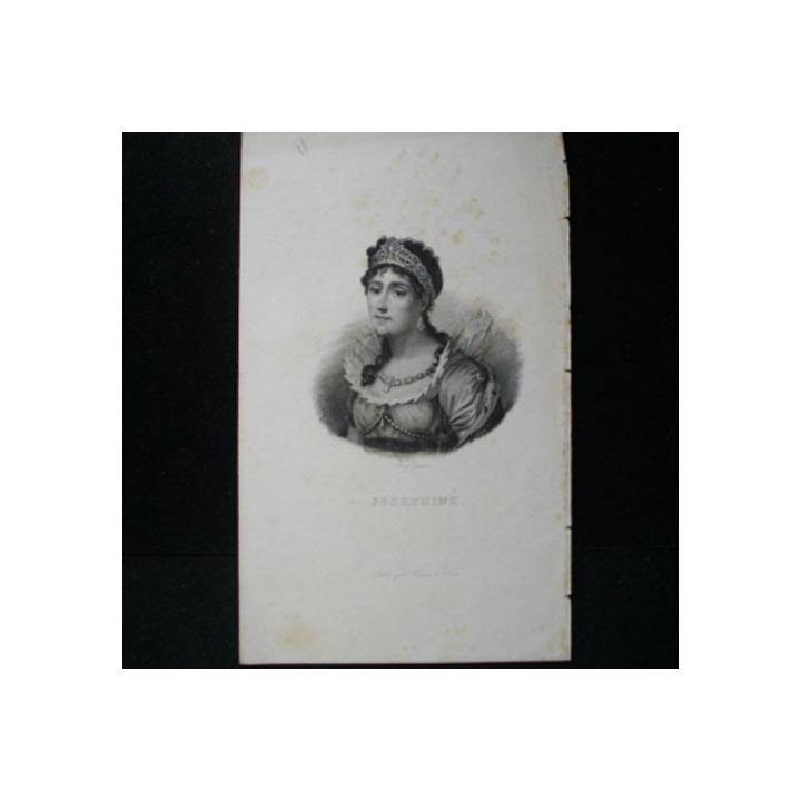 Gravure de Tony Goutière représentant Joséphine et publié par Furne à Paris
