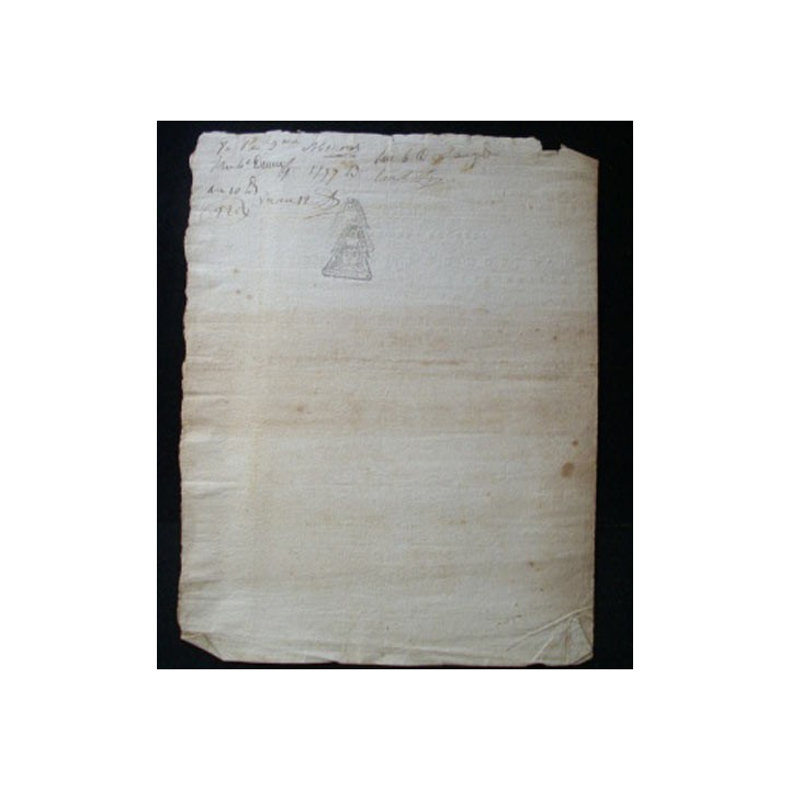 26 septembre 1793 Action caisse épargne bienfaisance Lafarge 90 livres