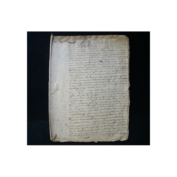 vieux manuscrit du 17 frimaire de l'an septième comprenant 9 pages d'une mission pour arbitrage volontaire du tribunal départ