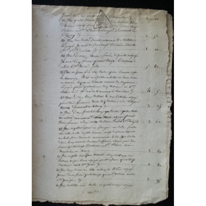 vieux manuscrit du 17 frimaire de l'an septième comprenant 9 pages d'une mission pour arbitrage volontaire du tribunal départ