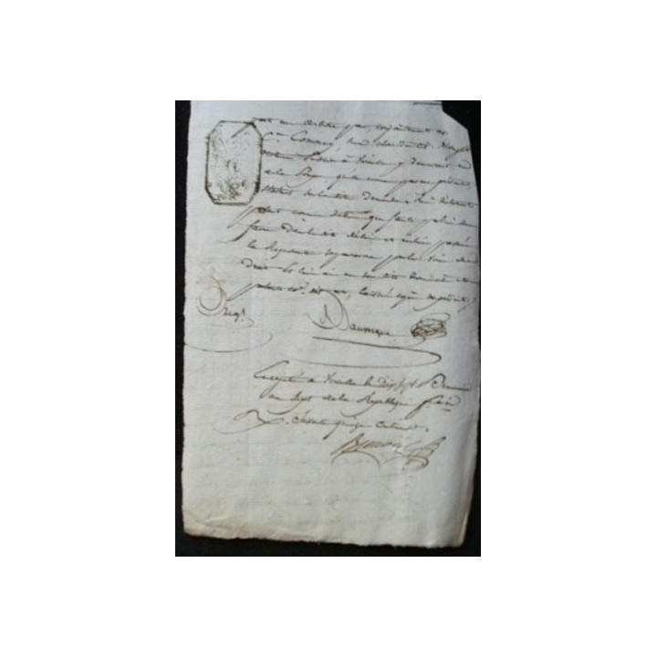 vieux manuscrit du 14 et 15 brumaire de l'an septième comprenant 2 feuillets recto verso de deux procès verbaux
