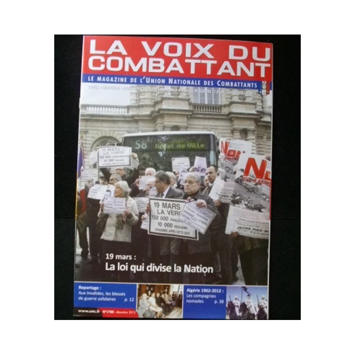 LA VOIX DU COMBATTANT N°1780 décembre 2012