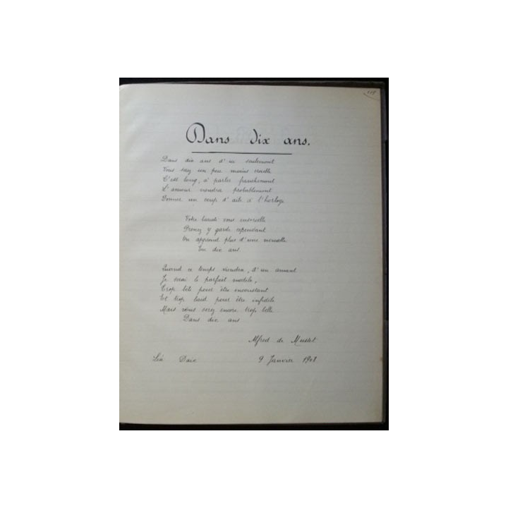 Cahiers de Souvenirs de Léa Daix 1906 - 1907 de 138 pages finement écrites à la plume