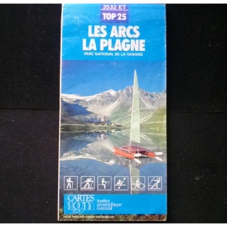 Carte touristique les Arcs et La Plagne, Parc national de la Vannoise