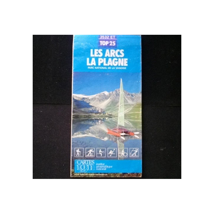 Carte touristique les Arcs et La Plagne, Parc national de la Vannoise