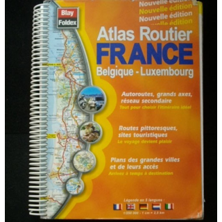 Atlas routier France Belgique Luxembourg dont la légende 5 langues