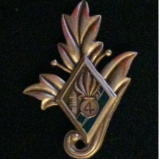 4° REI : insigne du commissariat du 4° régiment étranger d'infanterie