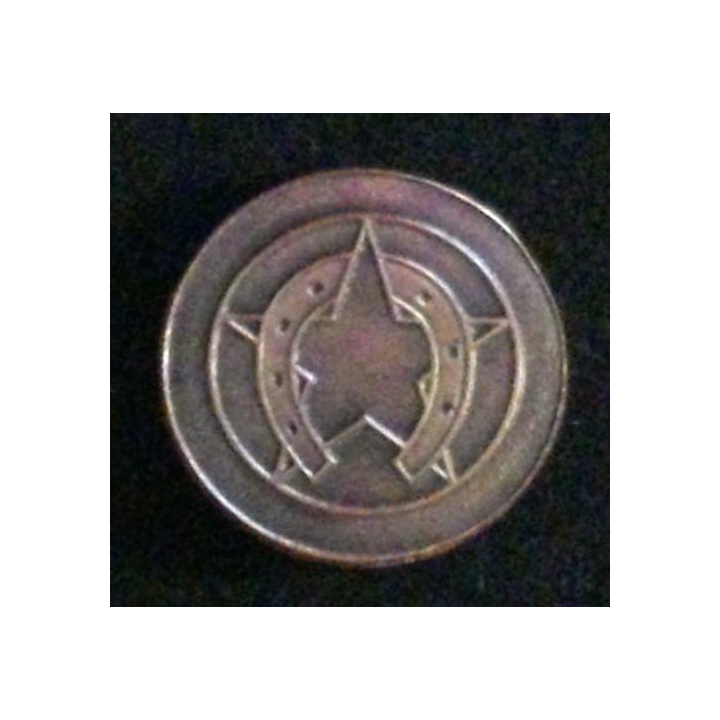 4° REI : insigne de la 2° compagnie du 4° régiment étranger d'infanterie tout en bronze massif boléro allongé