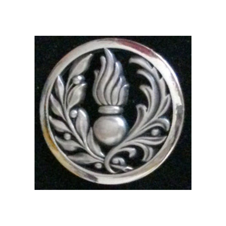 INSIGNE DE BÉRET DU COMMISSARIAT : insigne de béret du commissariat argenté plat fabrication béraudy