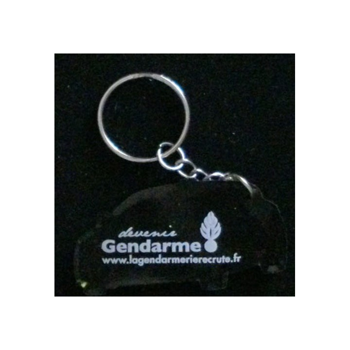 PORTE CLEFS : porte clefs de la gendarmerie en mousse colorée de très belle fabrication largeur 5,5 cm