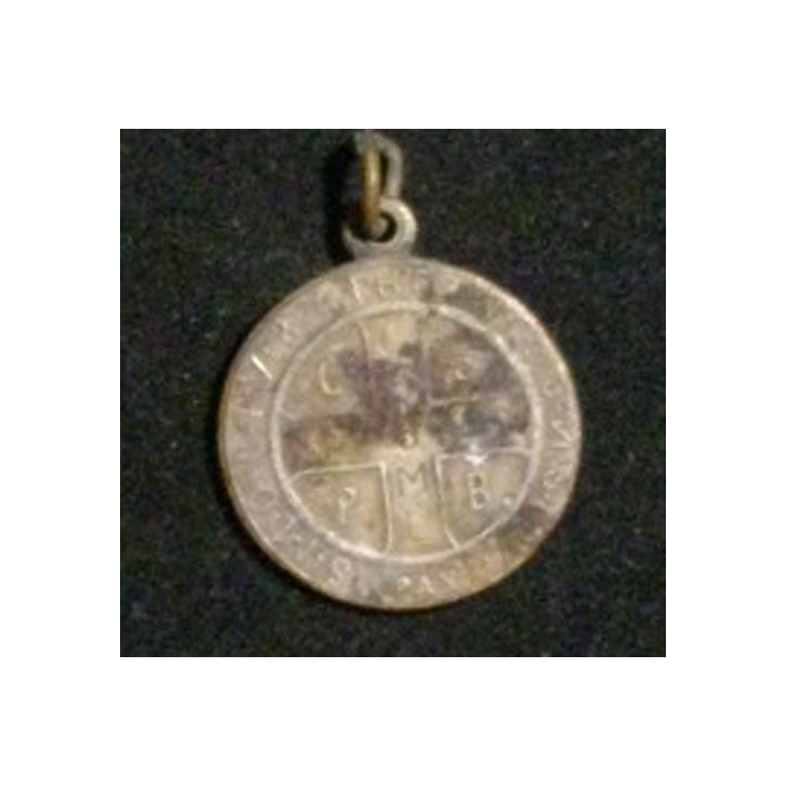 MÉDAILLE RELIGIEUSE : vieille médaille religieuse MDCCCLXXX (1880) eius orbitu nro pra sentia muniamur