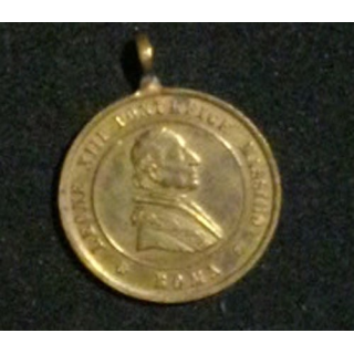 MÉDAILLE RELIGIEUSE : vieille médaille de Léon XIII Pontefice Massimo Roma