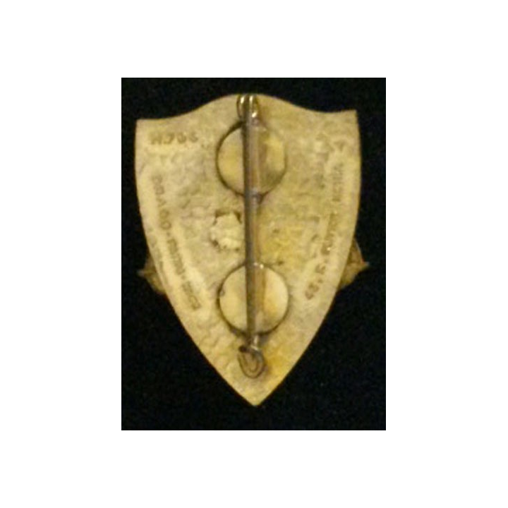LAOS : insigne de la 4° compagnie du 75°bataillon du génie au Laos en émail de fabrication Drago Rue Olivier Métra H. 796