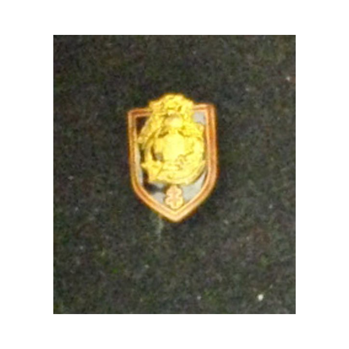 CGFTEO : insigne miniature du commandement du génie des forces terrestres en Extrême-orient embouti d'une hauteur de 1,6 cm