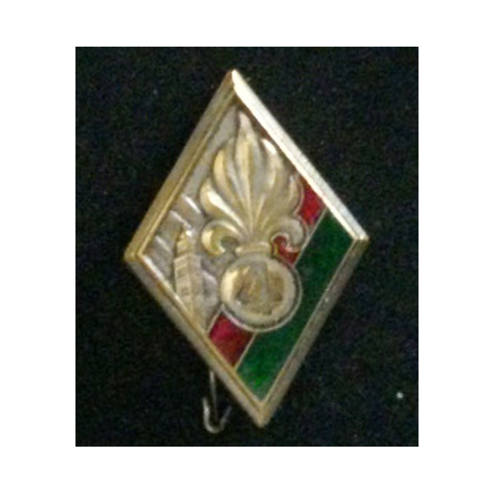 4° REI : insigne du 4° régiment étranger d'infanterie 4 gravé en émail de fabrication Drago rue Béranger