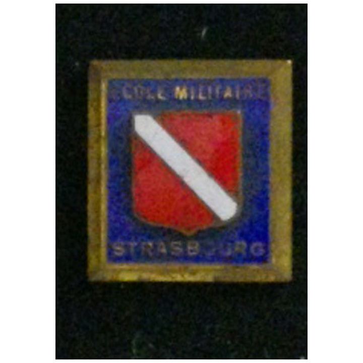 EMS : insigne de l'école militaire de Strasbourg en émail de fabrication Drago G. 436 épingle coupée