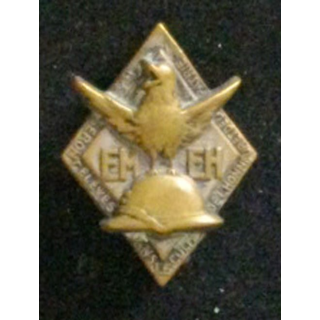 EMEH : insigne de l'école militaire enfantine Hériot modèle bronze embouti d'Arthus Bertrand