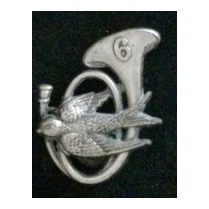 6° BCA : insigne du 6° bataillon de chasseurs alpins de fabrication Drago Paris deux anneaux