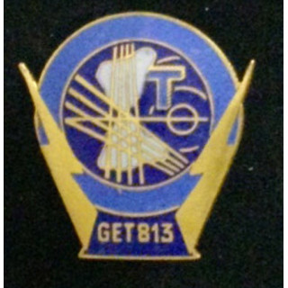 813° GET : insigne du 813° groupe d'exploitation des transmissions en émail de fabrication Drago G.1800 attache à 1 pin's