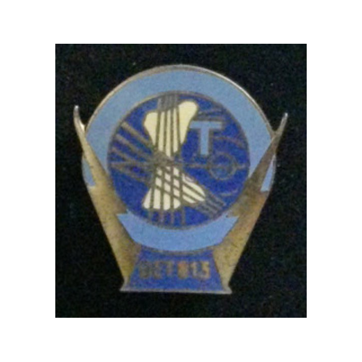 813° GET : insigne du 813° groupe d'exploitation des transmissions de fabrication Drago G.1800 deux anneaux