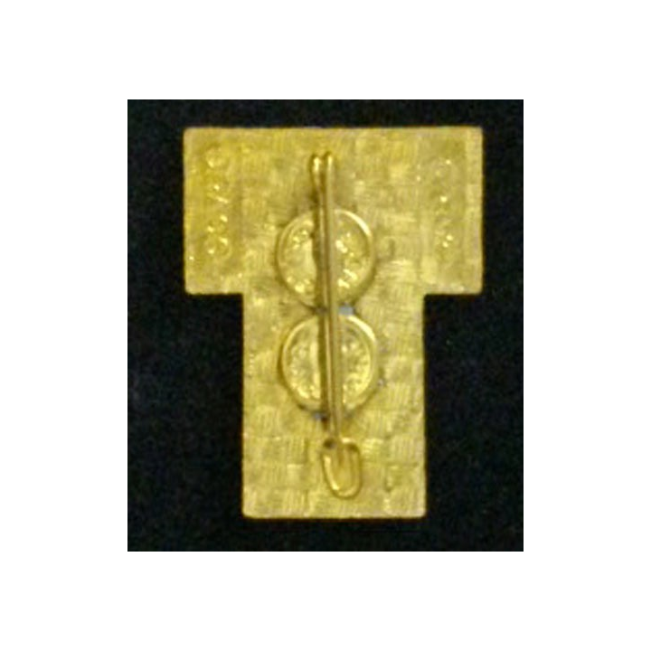 58° CIT : insigne du 58° centre d'instruction des transmissions en émail de fabrication Drago Paris attache à 2 boléros