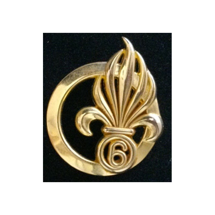 6° REG : 6° RÉGIMENT ÉTRANGER DU GÉNIE INSIGNE DE BÉRET (3840)
