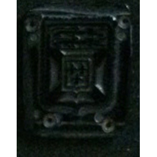 MATRICE SUR RÉSINE : matrice sur résine ou bakélite du 36° bataillon d'infanterie avec fleurs de lys au centre mais sans nom