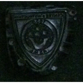 MATRICE SUR RÉSINE ou bakélite du 43° régiment d'infanterie (taille de l'insigne 2,5 x 2,4 cm)