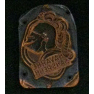 MATRICE SUR MÉTAL du 5° régiment d'infanterie Navarre (taille de l'insigne 3 x 2,2 cm)