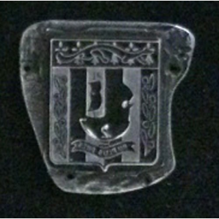 MATRICE SUR MÉTAL du 2° régiment d'infanterie (taille de l'insigne 2,5 x 2 cm)