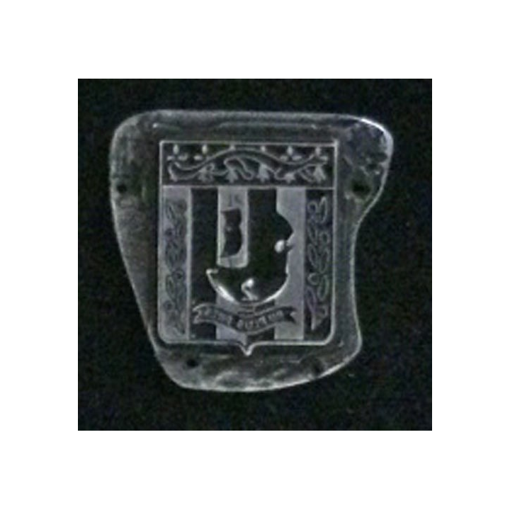 MATRICE SUR MÉTAL du 2° régiment d'infanterie (taille de l'insigne 2,5 x 2 cm)