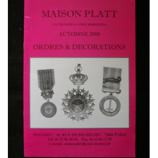 Catalogue à prix marqués de avril 2003 d'Ordres et de décorations