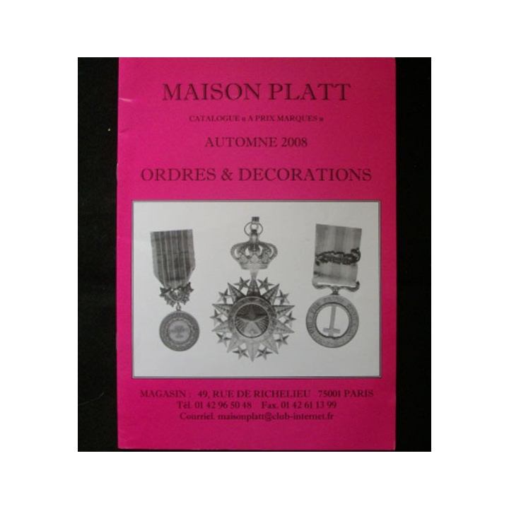 Catalogue à prix marqués de avril 2003 d'Ordres et de décorations