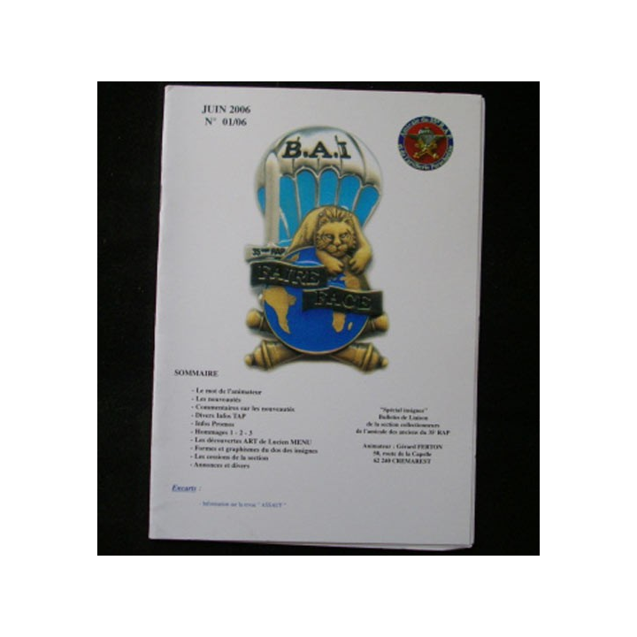 CATALOGUE DE L'AMICALE DU 35°RAP juin 2006 N°1/6