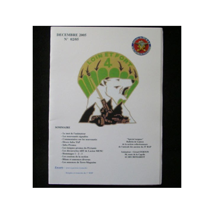 CATALOGUE DE L'AMICALE DU 35°RAP décembre 2005 N°2/5