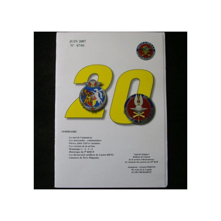 CATALOGUE DE L'AMICALE DU 35°RAP juin 2007 N°7/1