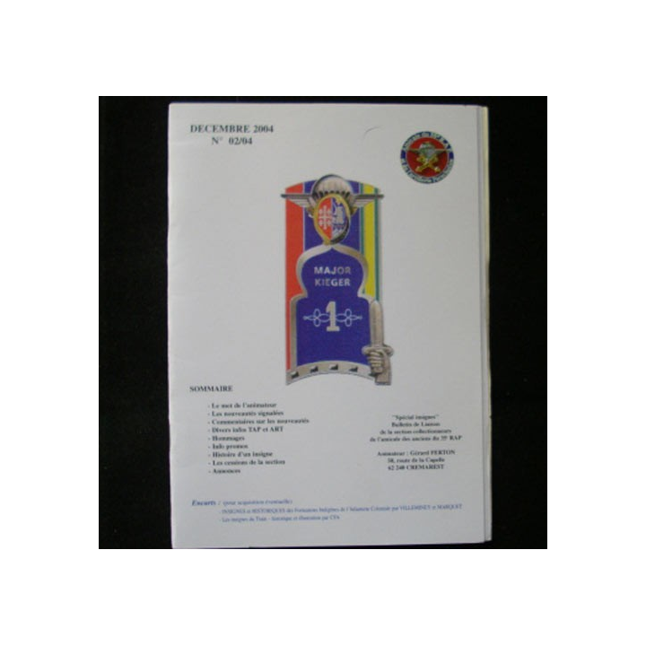 CATALOGUE DE L'AMICALE DU 35°RAP décembre 2004 N°2/4